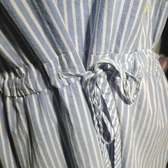 Ava & Viv Cotton Embroidered Plus Size Stripe Dress Womens 2X - Picture 8 of 11